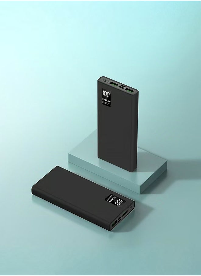 10000 mAh Power Bank -PD 22.5W Bidirectional Fast Charging- High-Speed Portable Charger with Built in Cables - Smart Digital Display - High-Capacity Battery Pack for iPhone 16/15/14 Series, Samsung, Huawei, Xiaomi, Redmi, Vivo, Oppo, iPad, Apple Watch and More