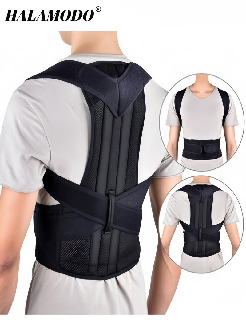 HALAMODO Posture Corrector Back Brace Posture Corrector for Women Men Adjustable Upper Back Brace for Clavicle Support and Providing Pain Relief from Neck, Shoulder and Upper Back - Image 5