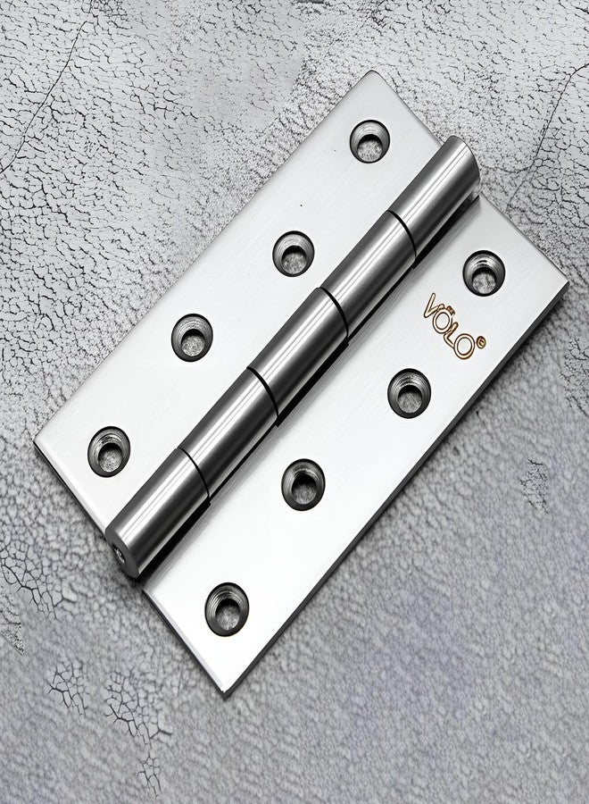 Volo 4 inch x 3 inch x 3 mm Thicknes, Extra Heavy Stainless Steel Premium Door Hinges, Satin Silver Finish(Pack of 8Pcs) - Image 5