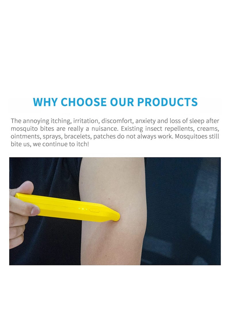 Excefore Insect Sting Bite Relief Electronic Mosquito Bites Itching Treatment Tool Thermal Frequency Pulse Anti Pruritic Stick Fast Symptom Relief Reduce Pain Portable USB Rechargeable - Image 5