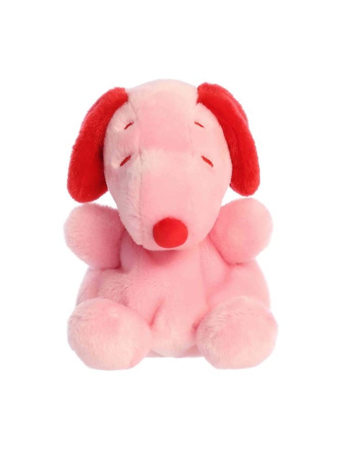 AURORA ® Adorable Peanuts® Snoopy Palm Pals™ Stuffed Animal - Officially Licensed Toys for All Snoopy Fans - Nostalgic Gift for Adults and Valentine's Day - Red & Pink 5 Inches - Image 2
