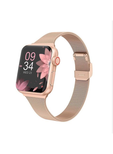 Slim Milanese Straps For Apple Watch 38mm 40mm 41mm 42mm, Stainless Steel Replacement Band for iWatch Series 10 9 8 7 6 5 4 3 2 1 SE Women- Rose Gold
