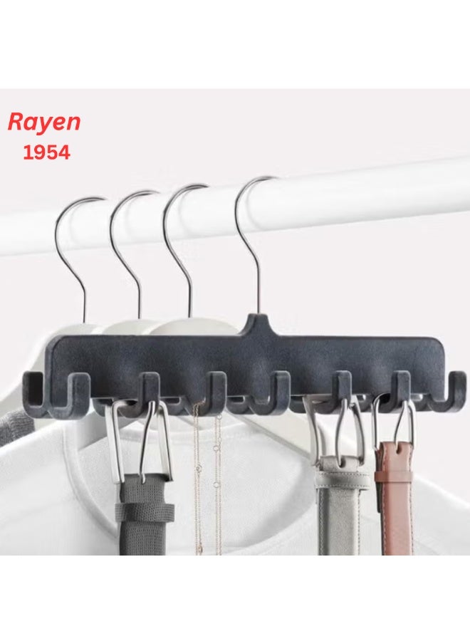 Rayen “Rayen Spanish Belt Hanger – Holds 14 Belts, Dark Grey, Organize Belts & Accessories Easily” - Image 1