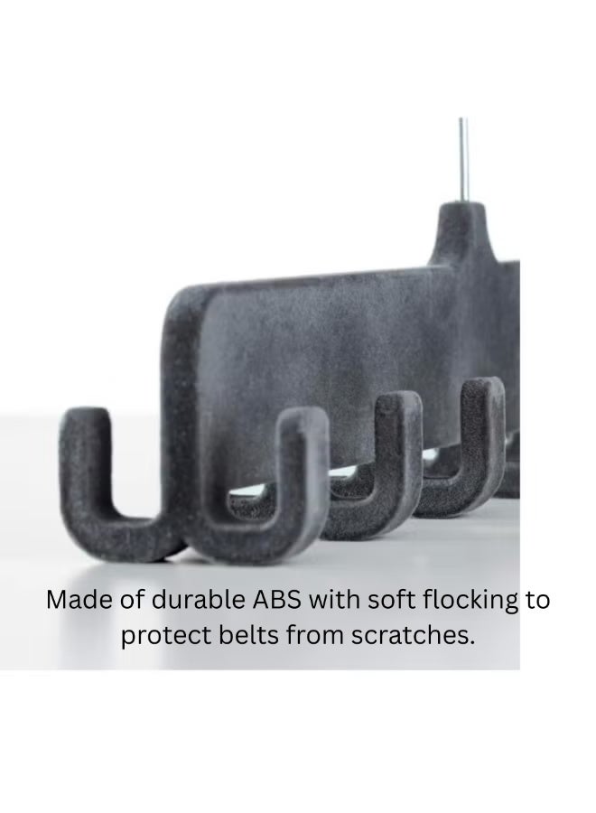 Rayen “Rayen Spanish Belt Hanger – Holds 14 Belts, Dark Grey, Organize Belts & Accessories Easily” - Image 4