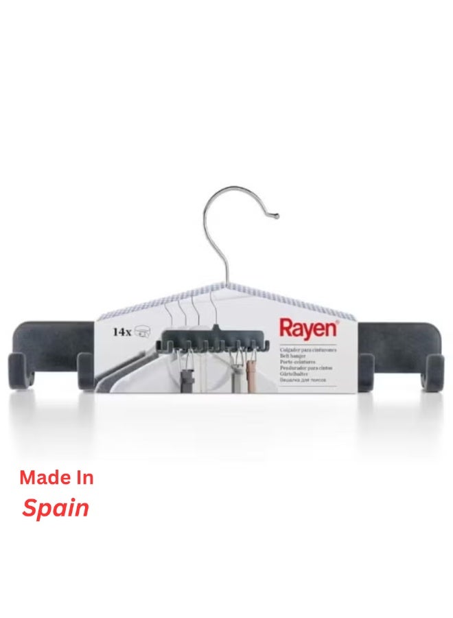 Rayen “Rayen Spanish Belt Hanger – Holds 14 Belts, Dark Grey, Organize Belts & Accessories Easily” - Image 5