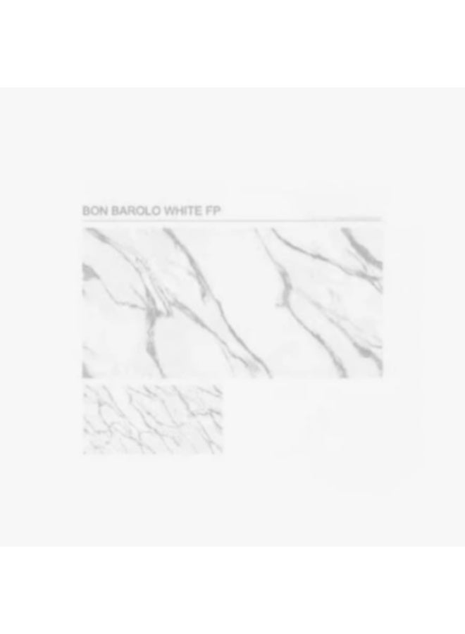 SOMANY Bon Barolo White FP Polished Floor Tile – 600x1600mm | 11mm Thickness | Premium Large Format Porcelain Tile | 1.44 SQM Coverage