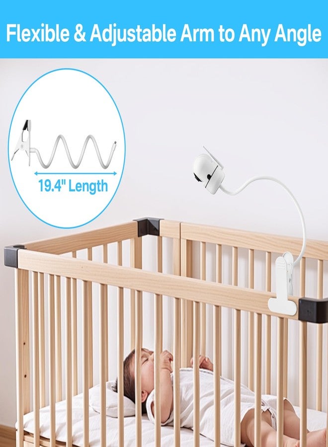 Yususipa Flexible Clip Baby Monitor Crib Mount for Hello Baby Monitor Mount HB65 / HB66 / HB6081 / HB6550 / HB6339 / HB6550 pro - 19.4" Baby Monitor Holder Compatible with Hellobaby Camera Mount to Anywhere - Image 5