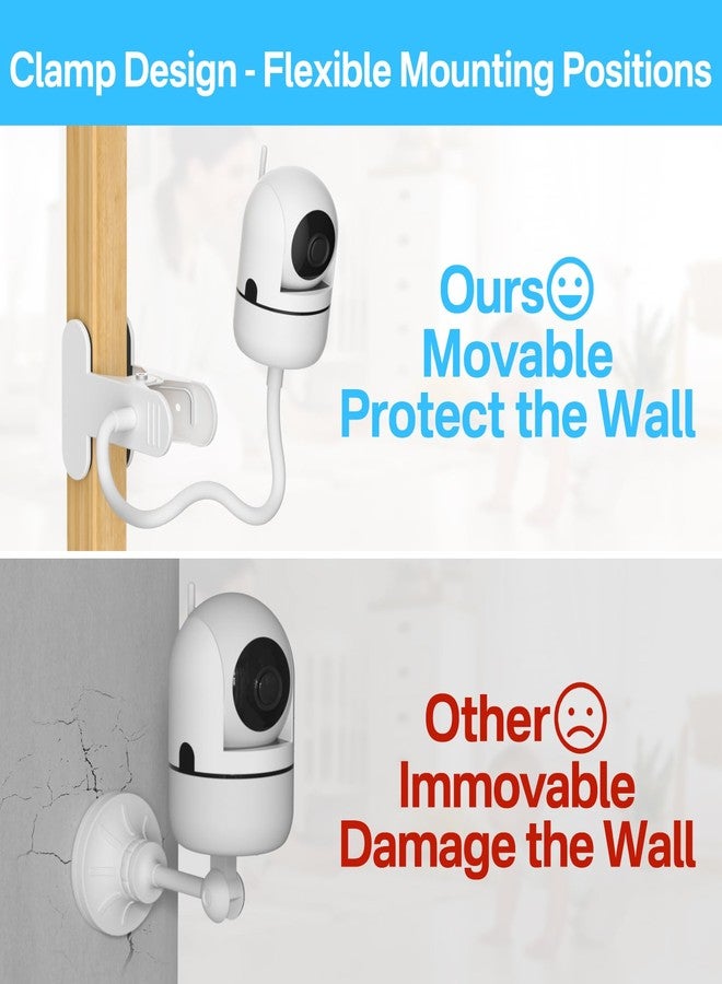 Yususipa Flexible Clip Baby Monitor Crib Mount for Hello Baby Monitor Mount HB65 / HB66 / HB6081 / HB6550 / HB6339 / HB6550 pro - 19.4" Baby Monitor Holder Compatible with Hellobaby Camera Mount to Anywhere - Image 4