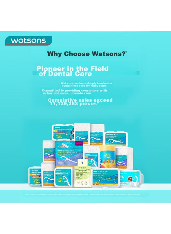 Watsons Flat Dental Floss Picks, 50 Pieces X 6 Boxes, Classic Strong Floss Picks For Adults - Image 3
