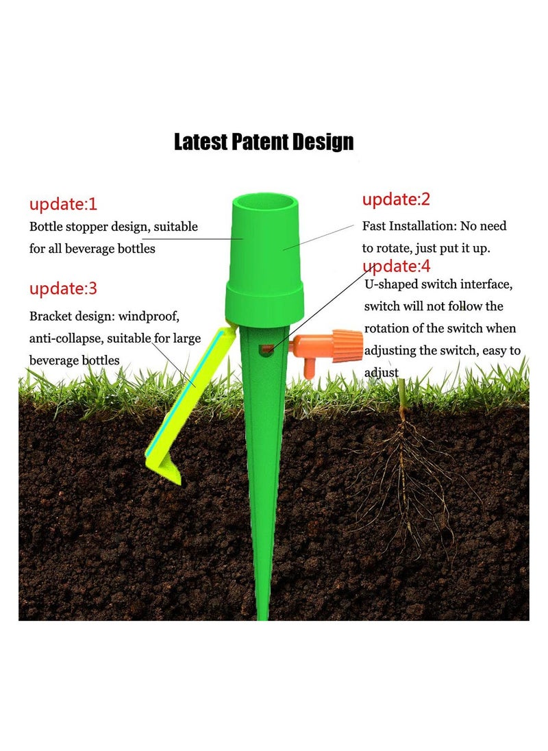SYOSI - Plant Watering Devices Drip Irrigation Self Spikes with Anti tilt Bracket Valve Control Switch Slow Release Vacation Plants System 12 Pack - Image 1