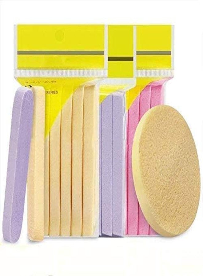 LIVESRD Face Cleaning Washing Sponge Puff Stick Pad | Make up Blender | Skin Care Facial (Multicolor, Package content 24 pcs)) - Image 1