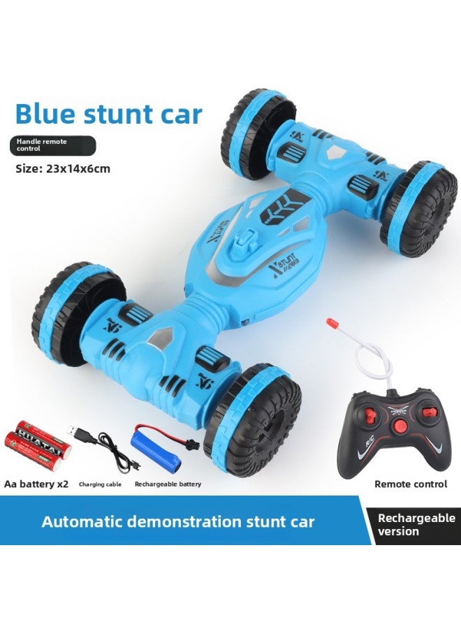 Gesture Sensing Remote Control Car Boy Stunt Twisting Car Four-wheel Drive Off-road Vehicle High Speed Drift Racing Car Children's Toy-Color:Blue [remote Control] Off-road Wheel Oversized Body Automatic Demonstration-Proportion:Upgraded Version 3 Games For 135 Minutes-give Remote Control Battery  - Image 1