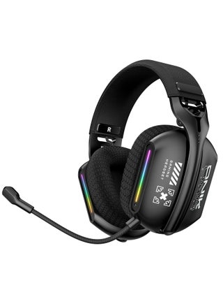 GT808 Wirless Gaming Headset with Microphone for PS5, PS4, PC, Mobile, Switch,Phone,Mac,Laptop: 2.4GHz Wireless + Bluetooth 5.3 + Wired - 40mm Drivers - RGB Light,Black - pzsku/Z3DB816786F9BF9D1DD72Z/45/_/1724742320/8347fd06-4d70-4177-85ce-623225b702df