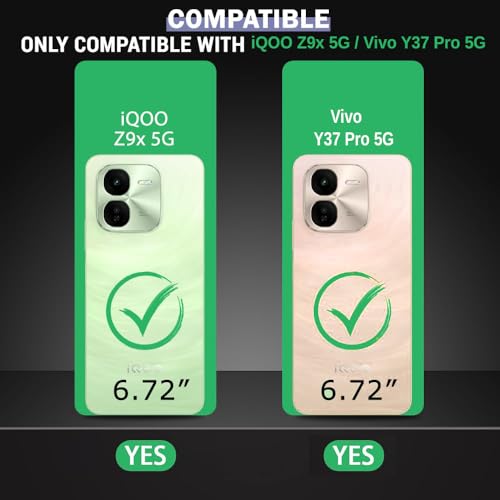 Casotec Armor iQOO Z9x 5G Defender Case | Rotating Ring Holder & Kickstand in-Built | Military Grade Armor | 360 Degree Protection Back Cover for iQOO Z9x 5G / Y37 Pro 5G / Y37 Pro 5G (Black) - Image 2