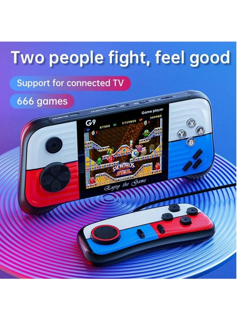 Generic - G9 Handheld Game Console, 3inch Screen, 666 Games, Mini Ultra-Thin Portable Game Machine, Joystick Retro Nostalgic Game Controller(Single Player) - Image 1