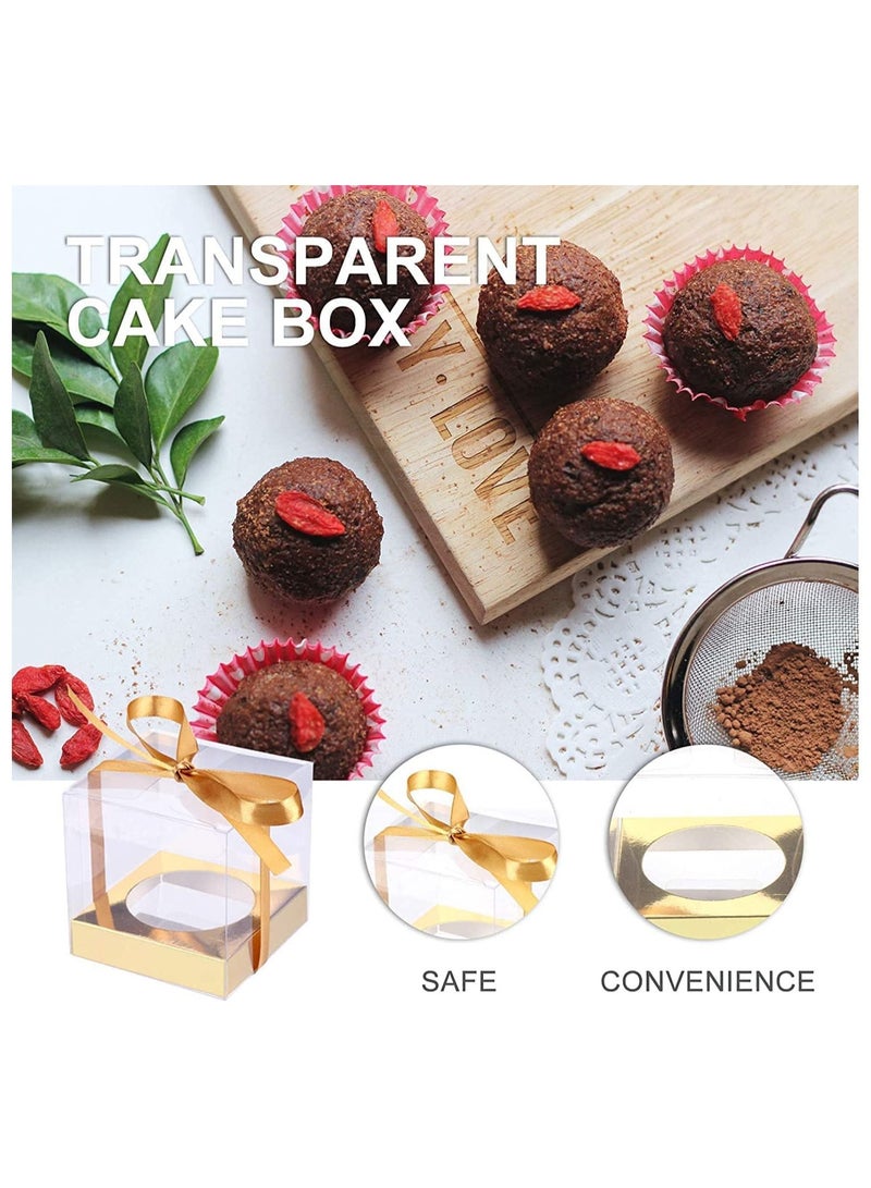 12x12x20cm Film Covered Clear Cube Wedding Favour Boxes PVC Transparent Cube Gift Boxes for Candy Chocolate  12PC - Image 5