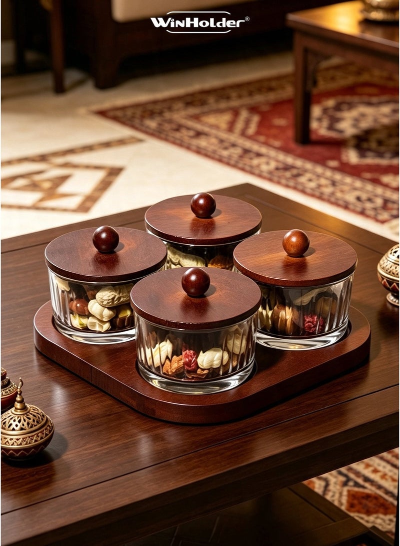 WinHolder Wood Grain Fruit Plate – Versatile Serving Tray for Dried Fruits, Nuts, Candy, Cookies, Chips, and Party Snacks - Image 5