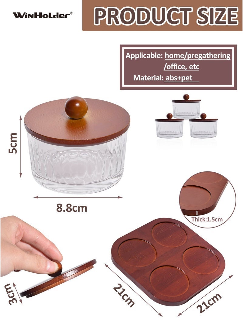 WinHolder Wood Grain Fruit Plate – Versatile Serving Tray for Dried Fruits, Nuts, Candy, Cookies, Chips, and Party Snacks - Image 4
