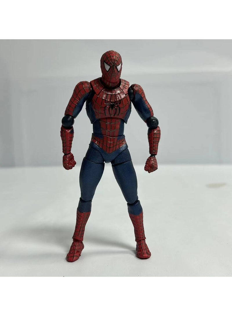 عام موديل صورة سبيدرمان بطرقة بيتر باركر من ياماغوتشي تمت إستعادةه بمهارة، طوله 15 سم. - Image 2