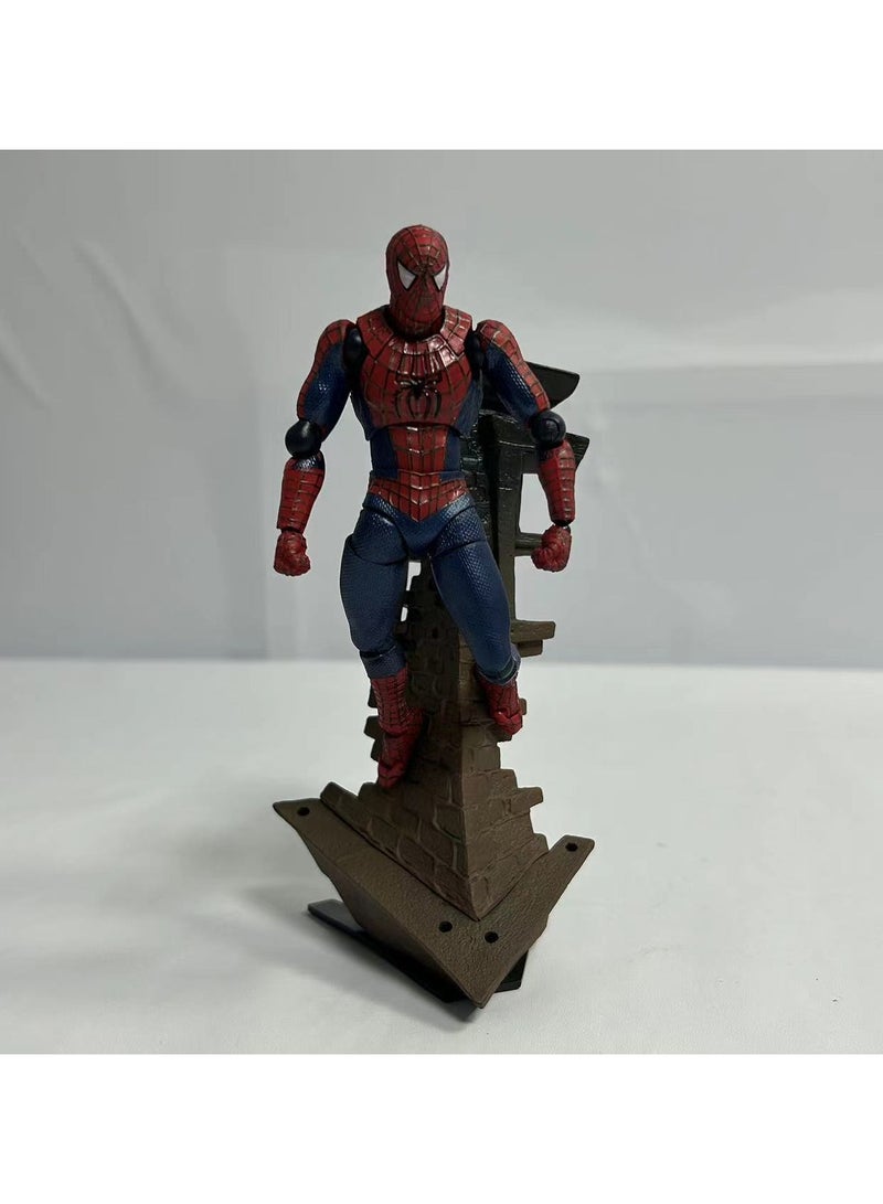 عام موديل صورة سبيدرمان بطرقة بيتر باركر من ياماغوتشي تمت إستعادةه بمهارة، طوله 15 سم. - Image 4