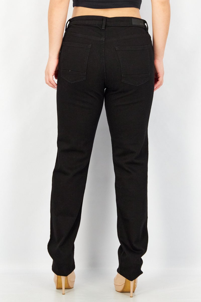 ESPRIT جينز نسائي مستقيم قابل للتمدد، أسود - Image 3