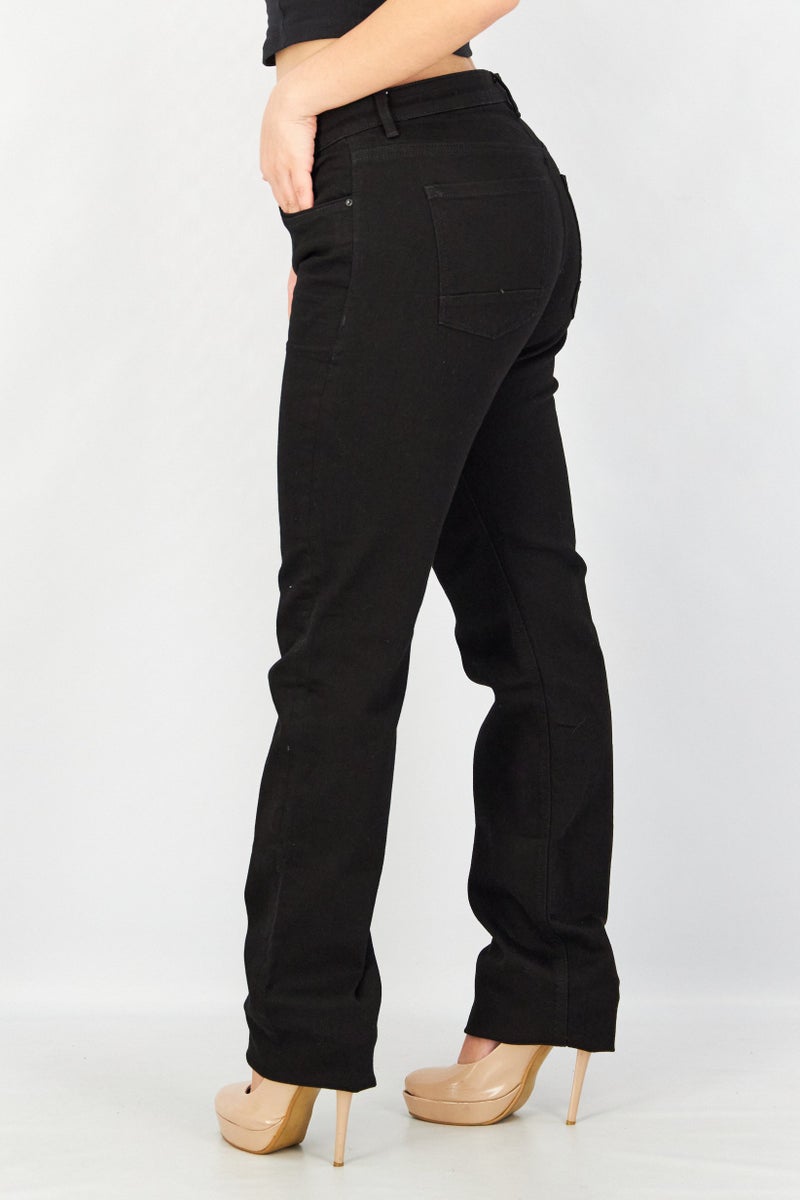 ESPRIT جينز نسائي مستقيم قابل للتمدد، أسود - Image 2