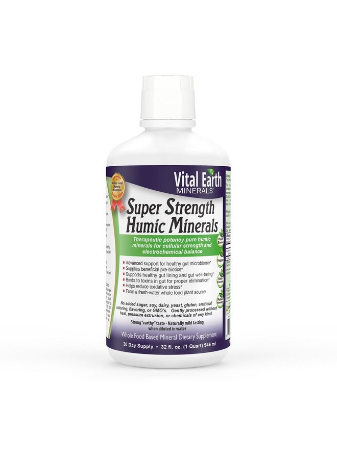 Vital Earth Minerals Vital Earth Super Strength Humic Minerals 70+ Trace Minerals With Naturally Occurring Fulvic Acid Alkalizing Liquid Mineral Supplement For Ionic Detox Digestive Support Energy & Balance 32 Fl Oz  - Image 1