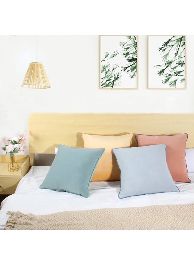 Btyrle Throw Pillow Covers 18x18 Set of 4 Soft Velvet Couch Cushion Covers Modern 8-Colors Designs Pillowcases Decorative Cushion Cases for Sofa Bedroom Home Decor(Morandi Series) - Image 2