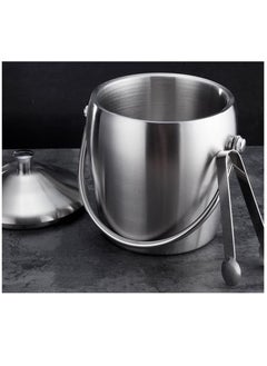 ALMUFARREJ Stainless Steel Insulation Ice Bucket Silver  - Image 4