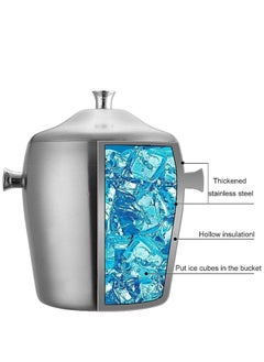 ALMUFARREJ Stainless Steel Insulation Ice Bucket Silver  - Image 5