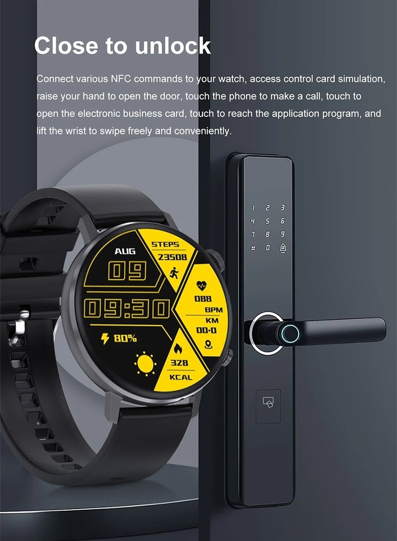 1.45 Inch Amoled HD Smart Watch, Durable Waterproof Bluetooth Call Wrist Watch, Lightweight And Comfortable Sports Watch With Multiple Sports Modes, (1pc, Silver) - Image 2