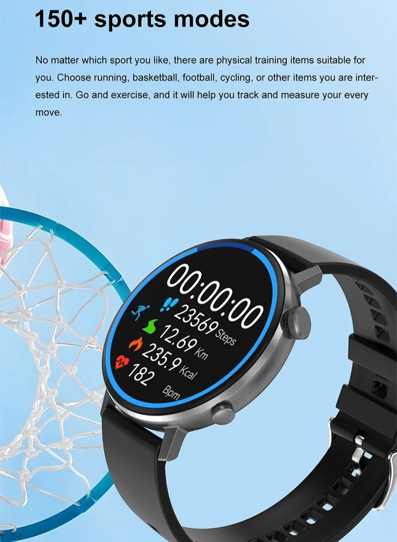 1.45 Inch Amoled HD Smart Watch, Durable Waterproof Bluetooth Call Wrist Watch, Lightweight And Comfortable Sports Watch With Multiple Sports Modes, (1pc, Silver) - Image 4