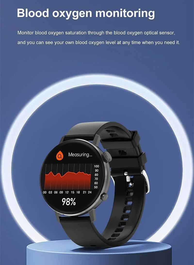 1.45 Inch Amoled HD Smart Watch, Durable Waterproof Bluetooth Call Wrist Watch, Lightweight And Comfortable Sports Watch With Multiple Sports Modes, (1pc, Silver) - Image 3