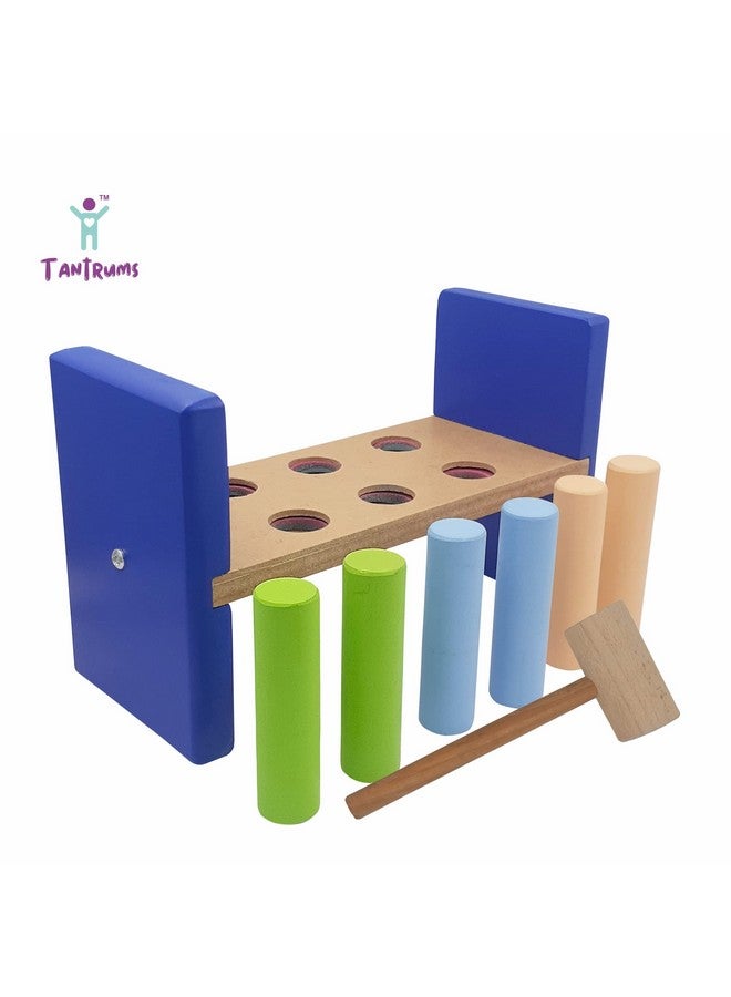 Tantrums Cobbler Bench 6 Pegs with Hammer to Build Hand Eye Concentration Motor Skills Cause and Effect (Multicolor Pieces) - Kids - Image 4