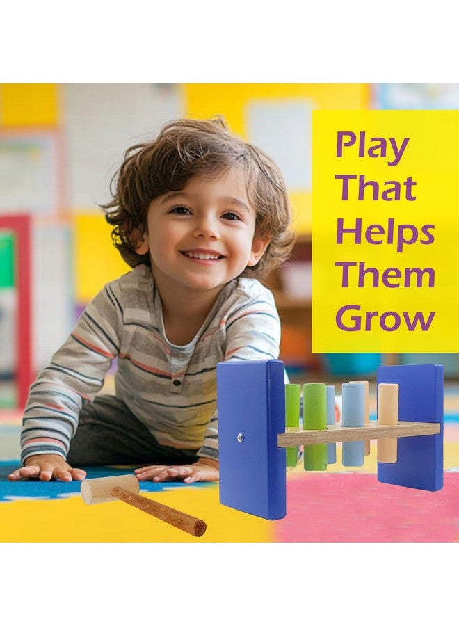 Tantrums Cobbler Bench 6 Pegs with Hammer to Build Hand Eye Concentration Motor Skills Cause and Effect (Multicolor Pieces) - Kids - Image 5