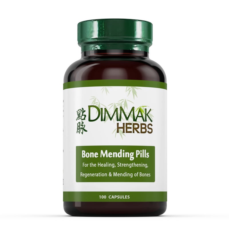 Certified Organic Bone Mending Pills by Dimmak Herbs Bone Fracture Healing Supplement Bone Strengthening Pills Chinese Medicine Herbs 100 caps 500mg