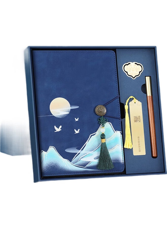 Jiaranheng Jiaran Heng Chinese-Style Notebook Gift Box Set, Gift For Men And Women Teachers, National Trend High-Quality A5 Journal, Annual Meeting Souvenir, Customizable, Black - Image 2