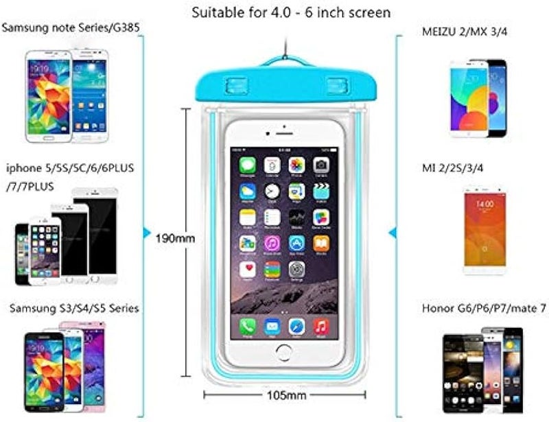 Fitto Universal Waterproof Phone Dry Bag Case  Swimming Underwater Mobile Phone Holder Cover IPX8 Aqua Protection for Smartphones  AccessoriesAssorted - Image 4