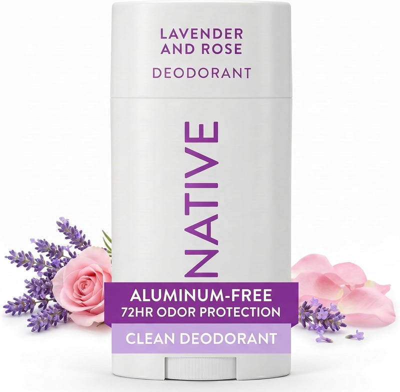 native Deodorant - Natural Deodorant - Vegan, Gluten Free, Cruelty Free - Free of Aluminum, Parabens & Sulfates - Born in the USA - Lavender & Rose… - Image 1