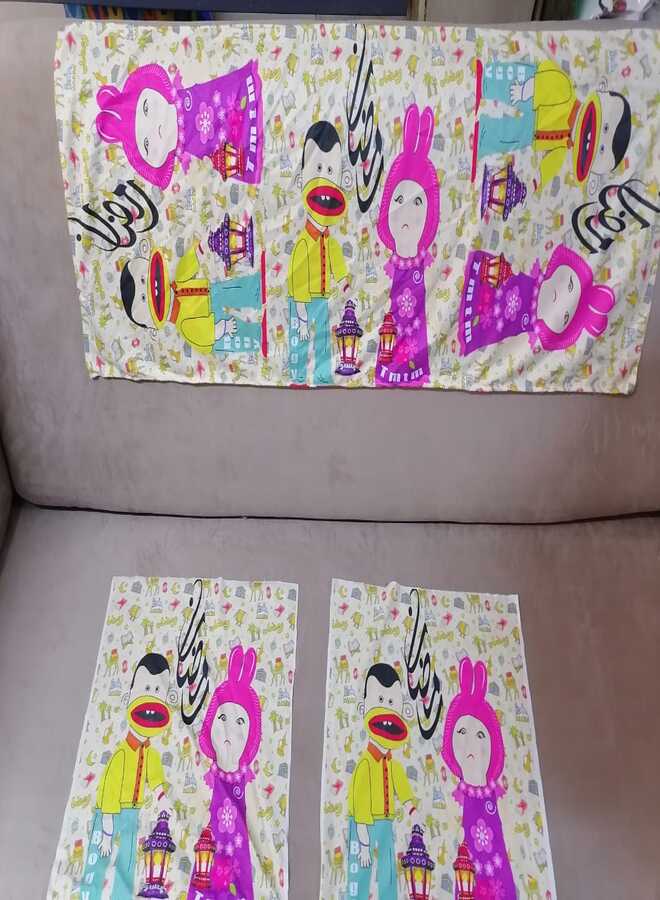 Imported velvet runner set 150 x 45 and 2 cushions 45 x 45 (Boji and Tamtam) 