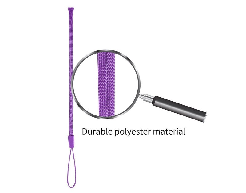 FINENIC Nylon Lanyard Badge Holder, 7 Inch Nylon Hand Wrist Strap Lanyard for USB Flash Drives, Keys, Keychains, ID Name Tag Badge Holders and Other Portable Items, One Size Fits All, 50PCS, Purple - Image 4