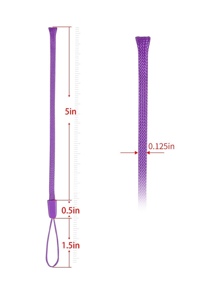 FINENIC Nylon Lanyard Badge Holder, 7 Inch Nylon Hand Wrist Strap Lanyard for USB Flash Drives, Keys, Keychains, ID Name Tag Badge Holders and Other Portable Items, One Size Fits All, 50PCS, Purple - Image 3