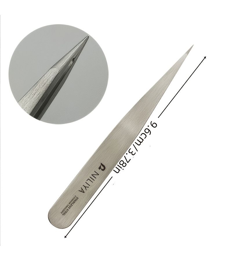 ملقط احترافي من الفولاذ المقاوم للصدأ برأس مدبب لإزالة شعر الوجه والحواجب - Image 4