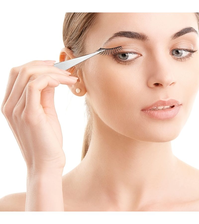 ملقط احترافي من الفولاذ المقاوم للصدأ برأس مدبب لإزالة شعر الوجه والحواجب - Image 2