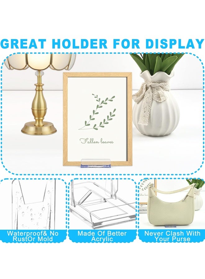 6PCS Clear Acrylic Adjustable Purse Display Stand, Handbag Wallet Holder for Home Decoration - Image 3