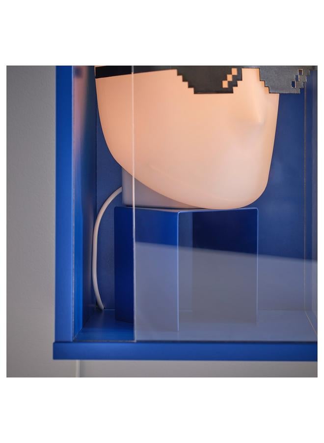 Green Tiger Wall-mounted display cabinet, bright blue, 50x25x25 cm - Image 3