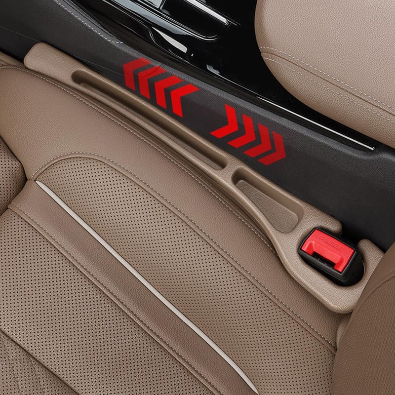 YLXGT Car Seat Gap Filler Organizer Universal for Car SUV Truck Accessories Seat Gap Plug Blocker with Storage Slot Brown 2 Pack - Image 5
