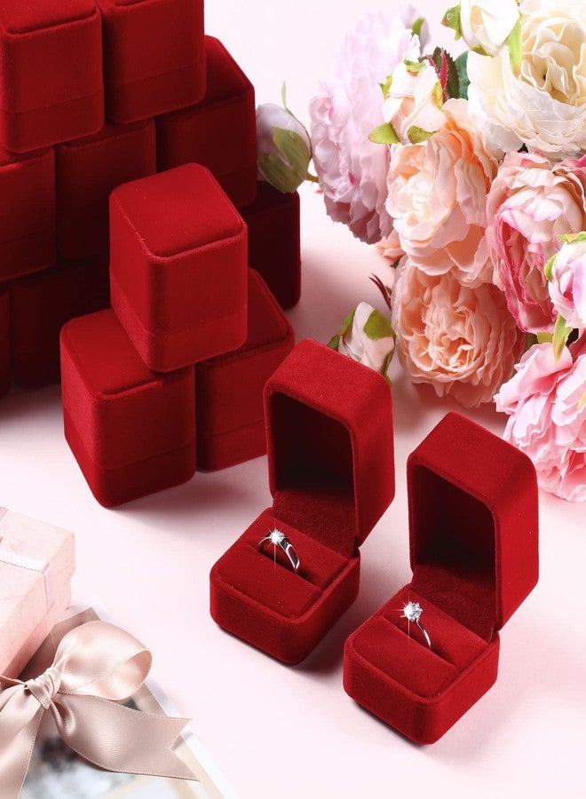 Maitys 48 Pieces Velvet Ring Boxes Bulk for Jewelry Display Wedding Engagement Ring Jewelry Case Gift Earring Boxes for Birthday Anniversary Proposal - Image 5