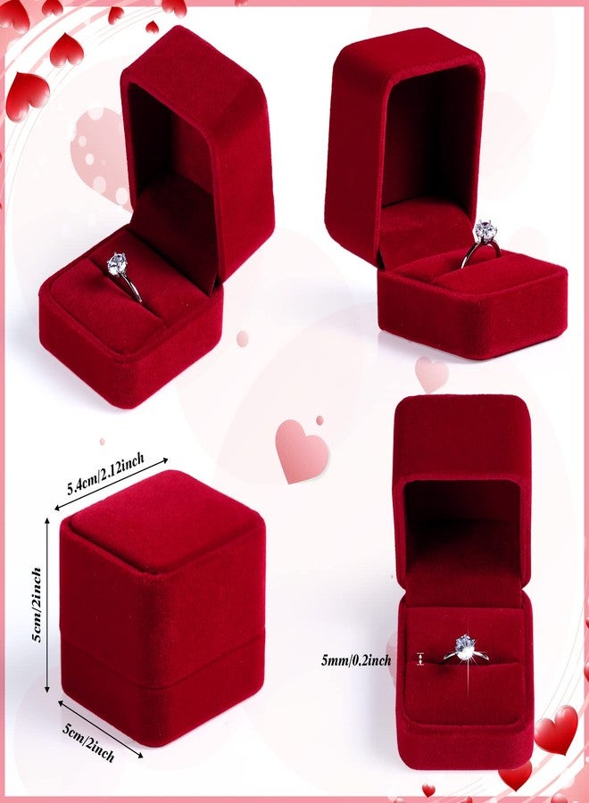 Maitys 48 Pieces Velvet Ring Boxes Bulk for Jewelry Display Wedding Engagement Ring Jewelry Case Gift Earring Boxes for Birthday Anniversary Proposal - Image 2