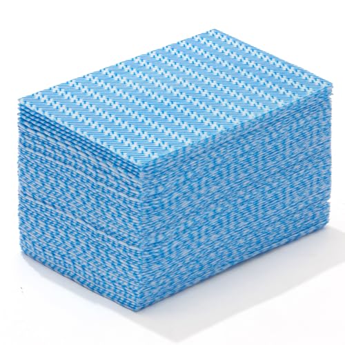 Peachicha Reusable Cleaning Towels, Multi-Purpose Handy Towel, Blue Handi Wipe Reusable Cloths, Disposabel Dry Kitchen Wipes, Dish Cloths, Durable, Absoebent,Dry Quickly, 50 Count - Image 1